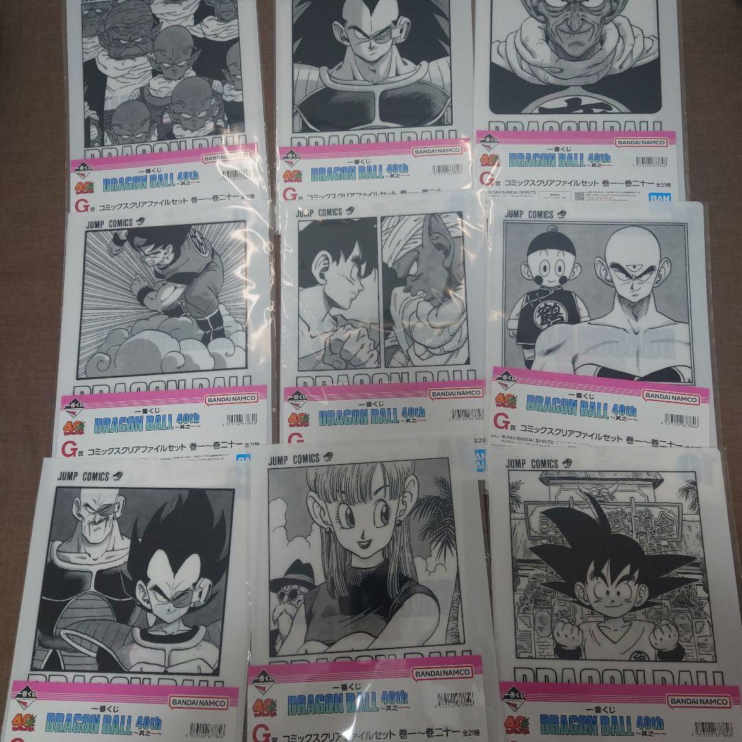 ドラゴンボール一番くじ其の一G賞コミックスクリアファイルセット