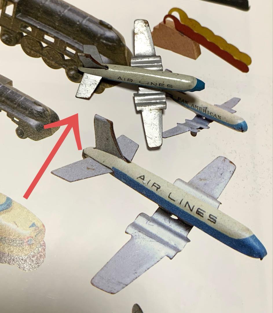 グリコ　おまけ　昭和　レトロ　当時物　飛行機　　ブリキ　AIR LINES Yahoo!オークション -「グリコおまけ飛行機」(食玩、おまけ) の落札