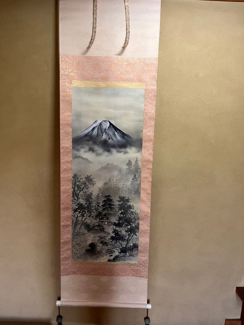 掛け軸　富士山画　石原昌幸