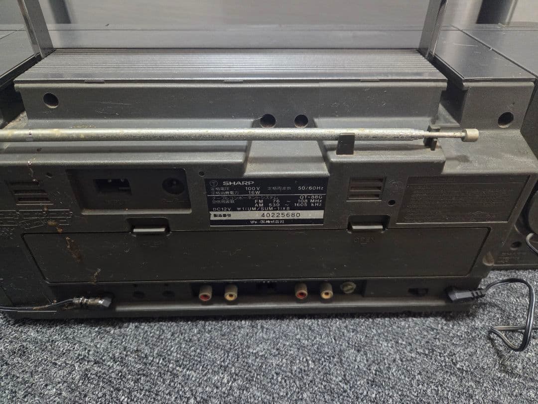 ☆ジャンク☆SHARP QT-88 ダブルカセットラジカセ 昭和レトロ - メルカリ