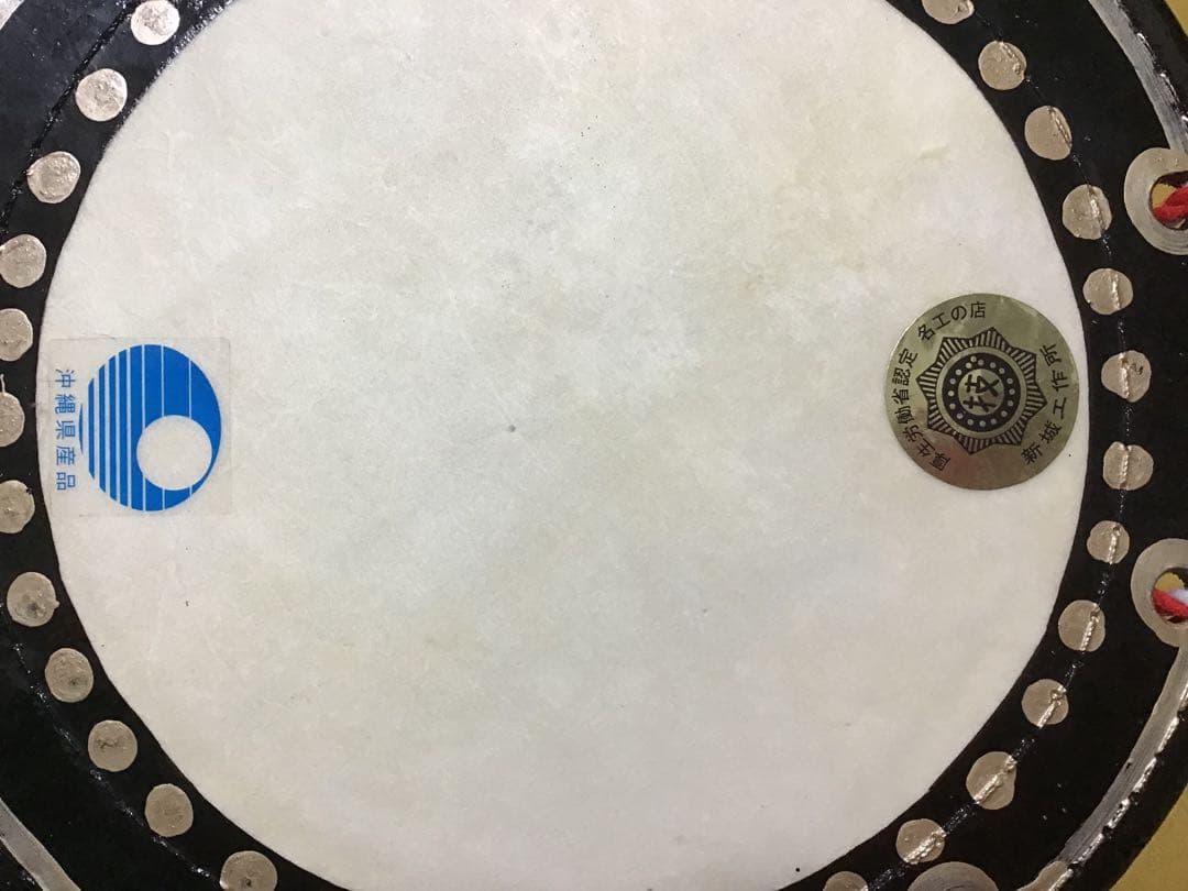 沖縄 エイサー 締め太鼓(大)直径30cm＋バチ 新城工作所 - メルカリ