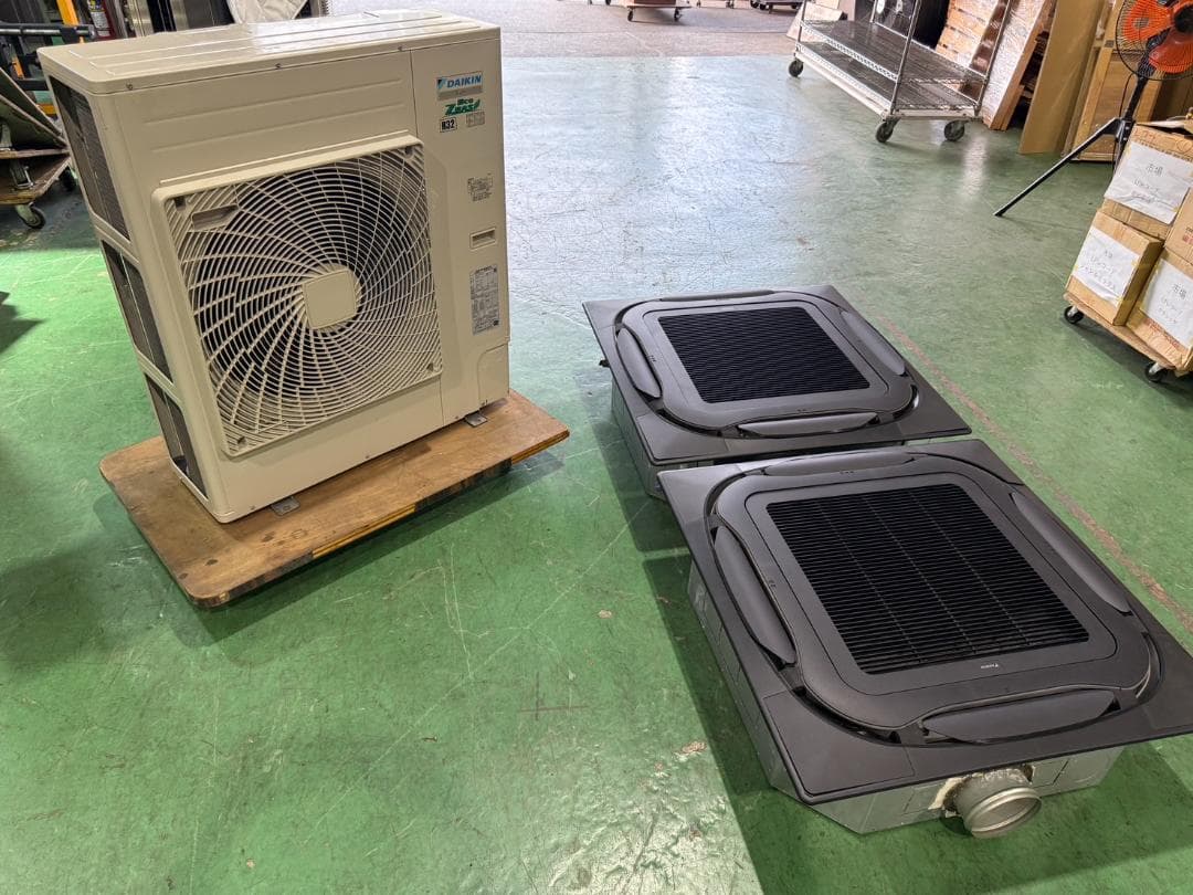 ダイキン　天カセ　６馬力　４方向ツインエアコン　2021年　rzrp160bd 楽天市場】業務用エアコン 6馬力 天井カセット4方向 ダイキン同時