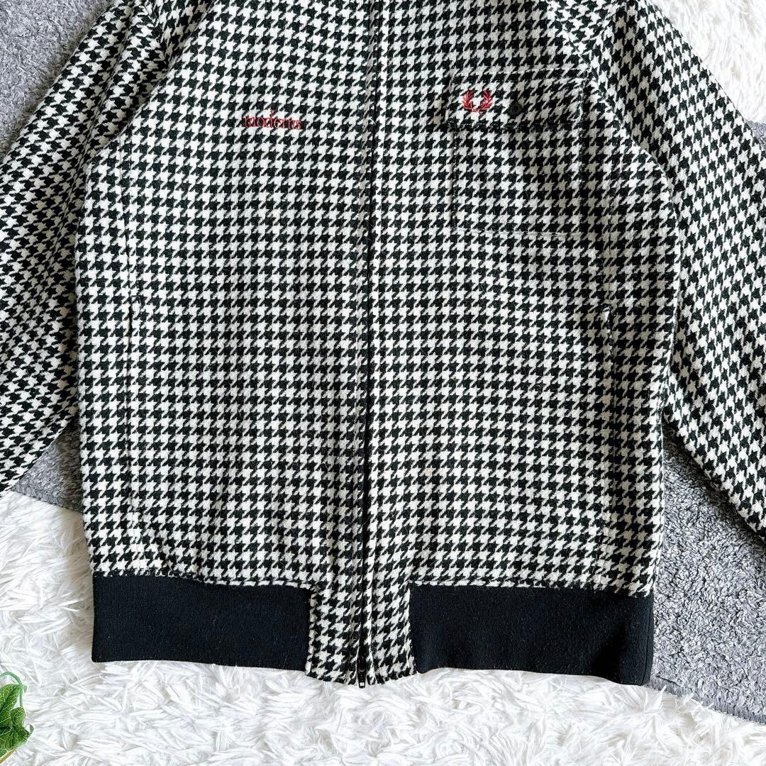 フレッドペリー 千鳥格子柄 ハリントンジャケット ブルゾン Mサイズ
