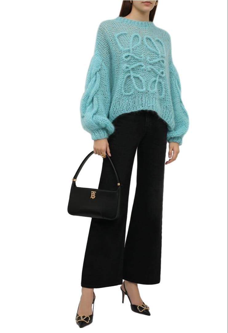 人気完売ロエベア ナグラムニット セーターモヘア ターコイズ - メルカリ