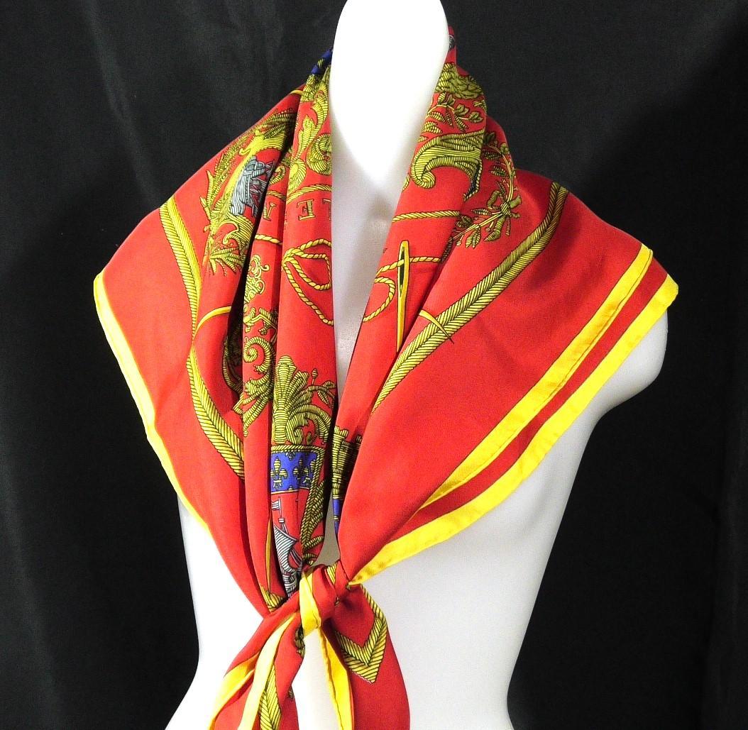 美品 HERMES エルメス 大判スカーフ カレ90 D468 - メルカリ