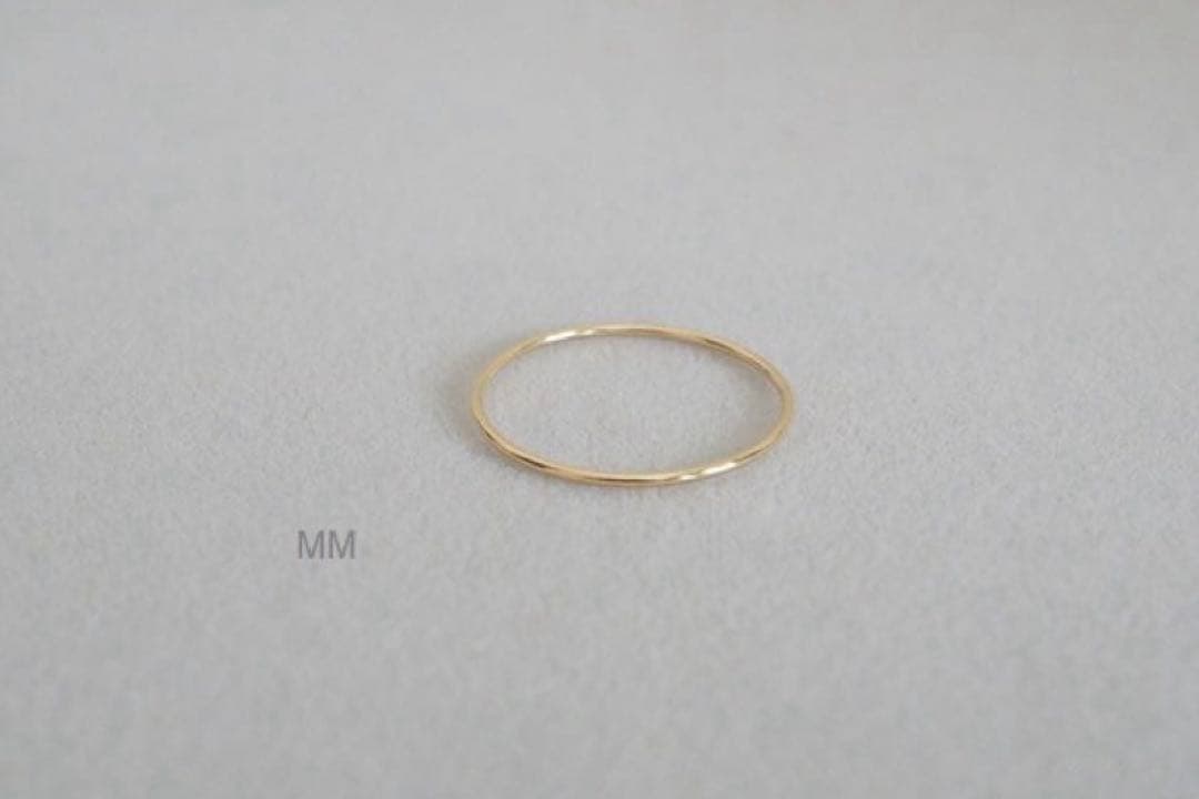 《刻印あり》新品K10YG スキニーリング15号