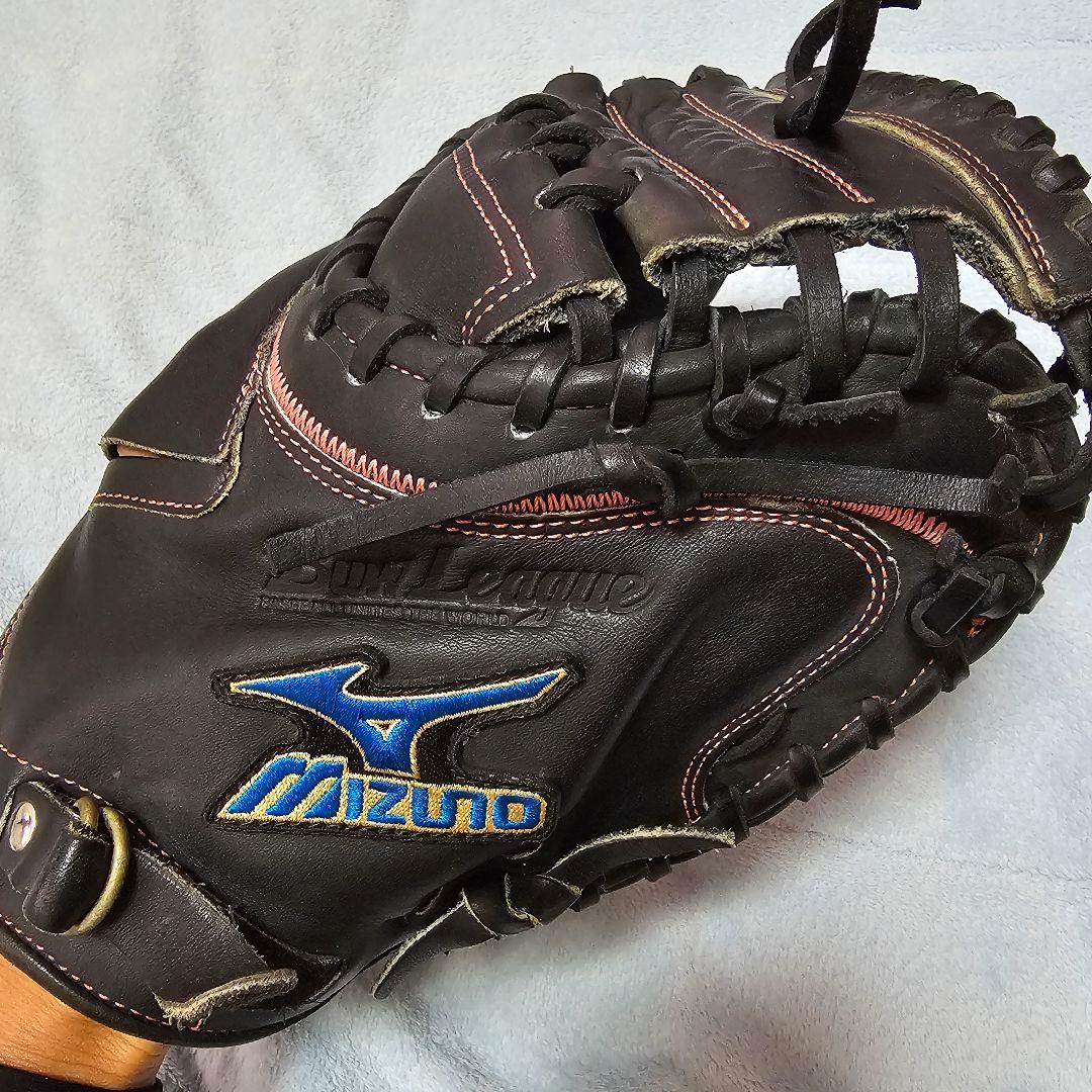 Mizuno ビューリーグ キャッチャーミット 黒 ミズノ ビューリーグ BuwLeague Mマークラベル Mizuno 一般用大人