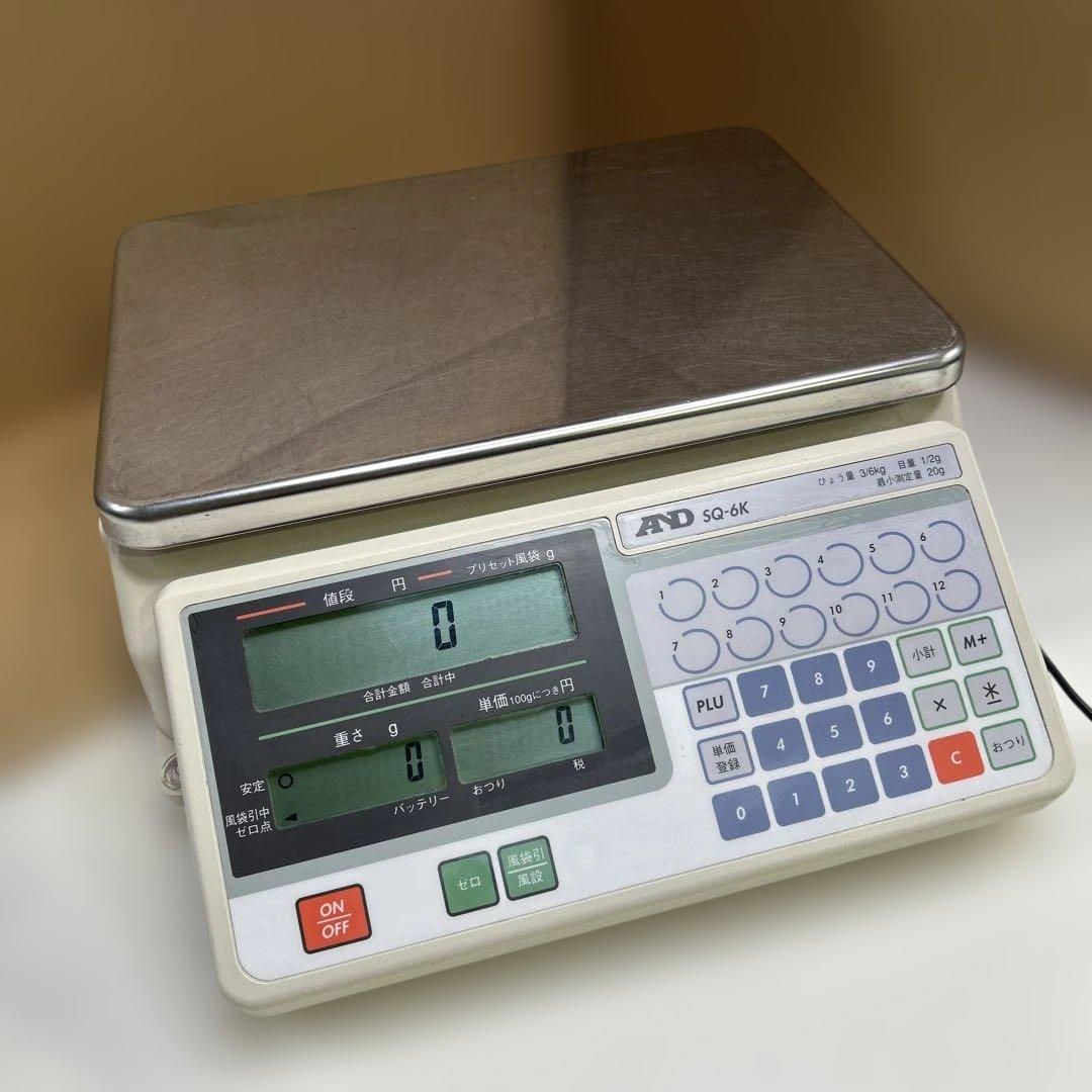 6140 A&D SQ-6K 店舗用料金はかり エー・アンド・デイ（A&D） (検定付き 使用地域選択) 店舗用料金はかり