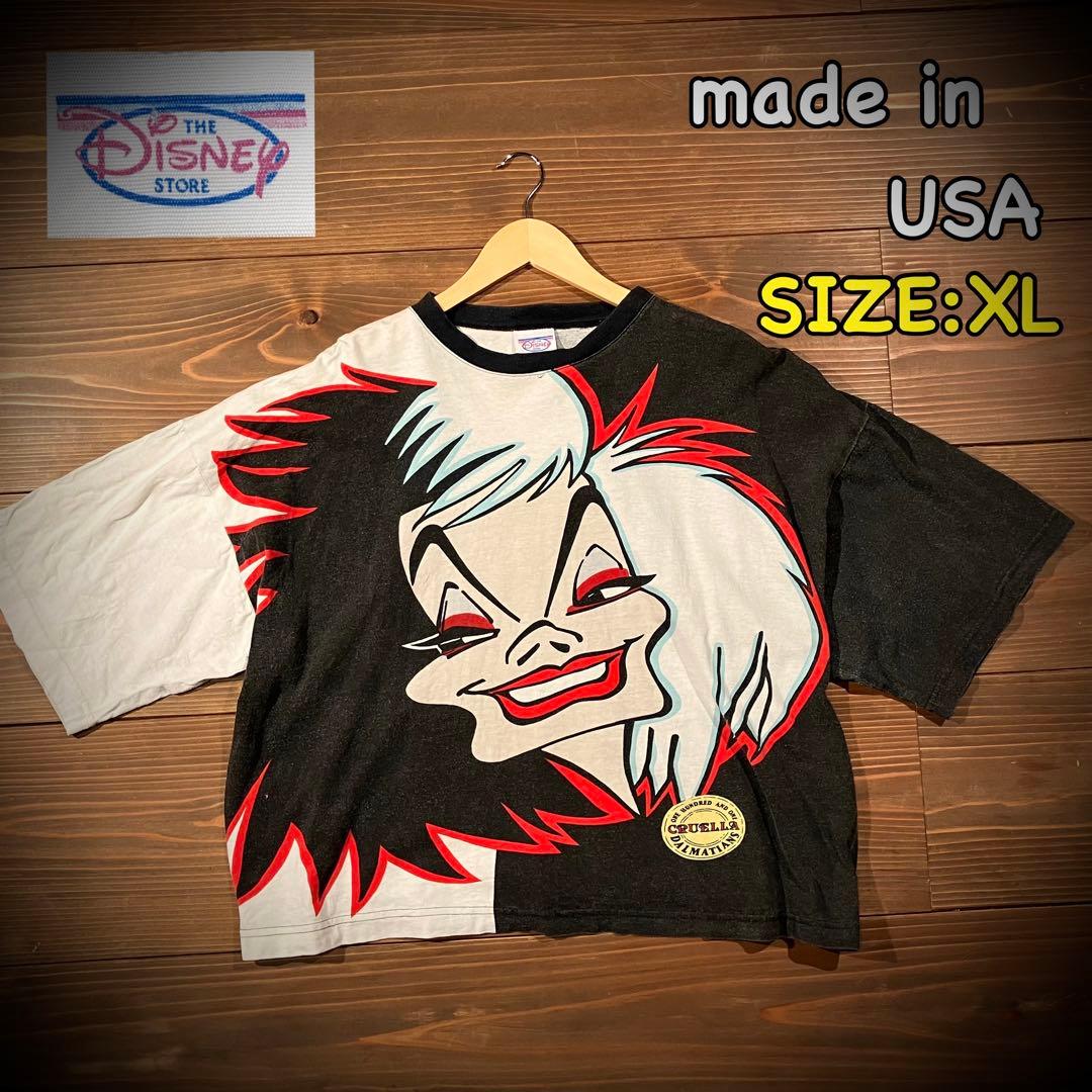 USA製 101匹わんちゃん クルエラ 顔ドン tシャツ XL Disney - メルカリ