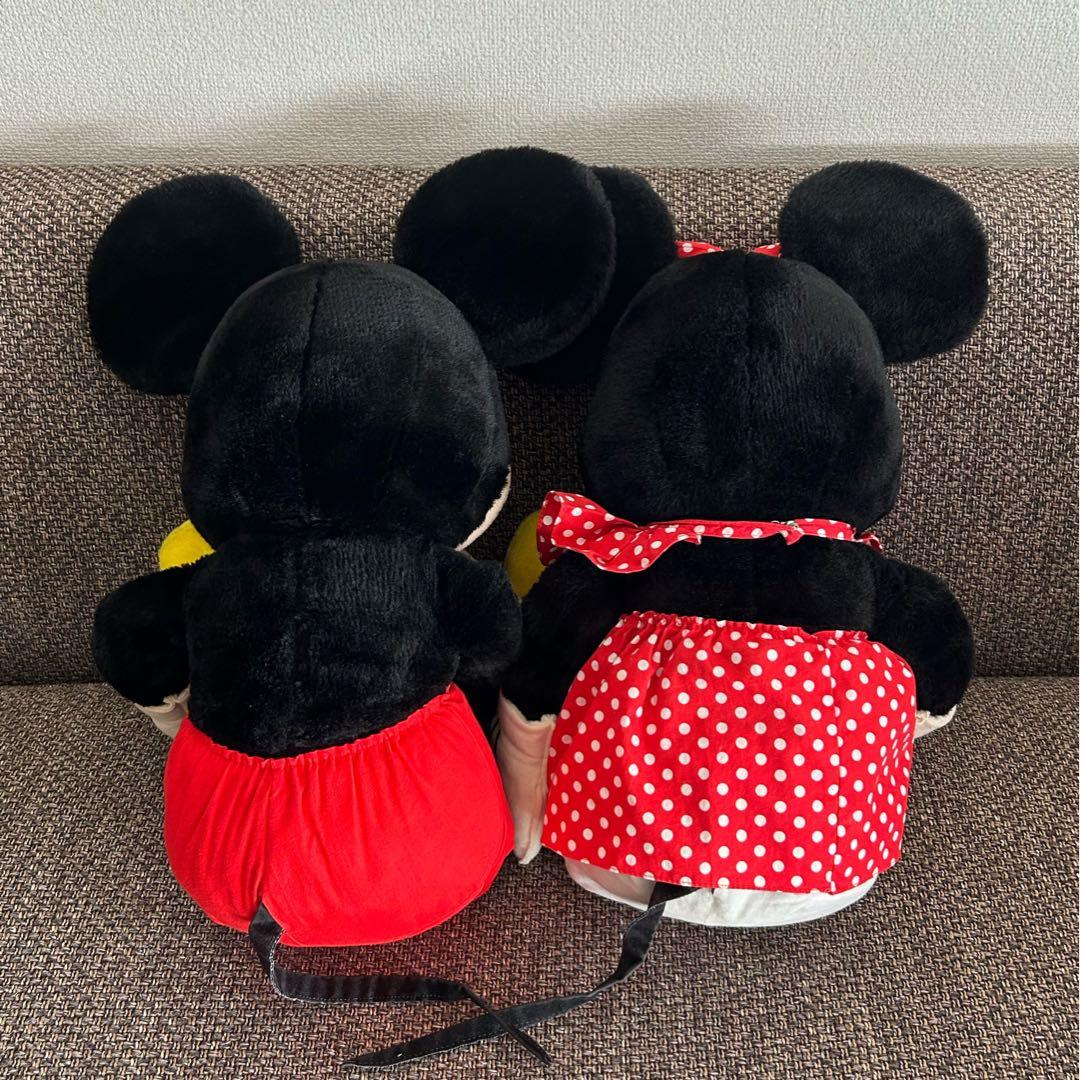 ディズニーヴィンテージミッキー&ミニーマウス大サイズぬいぐるみ約70cm日本製
