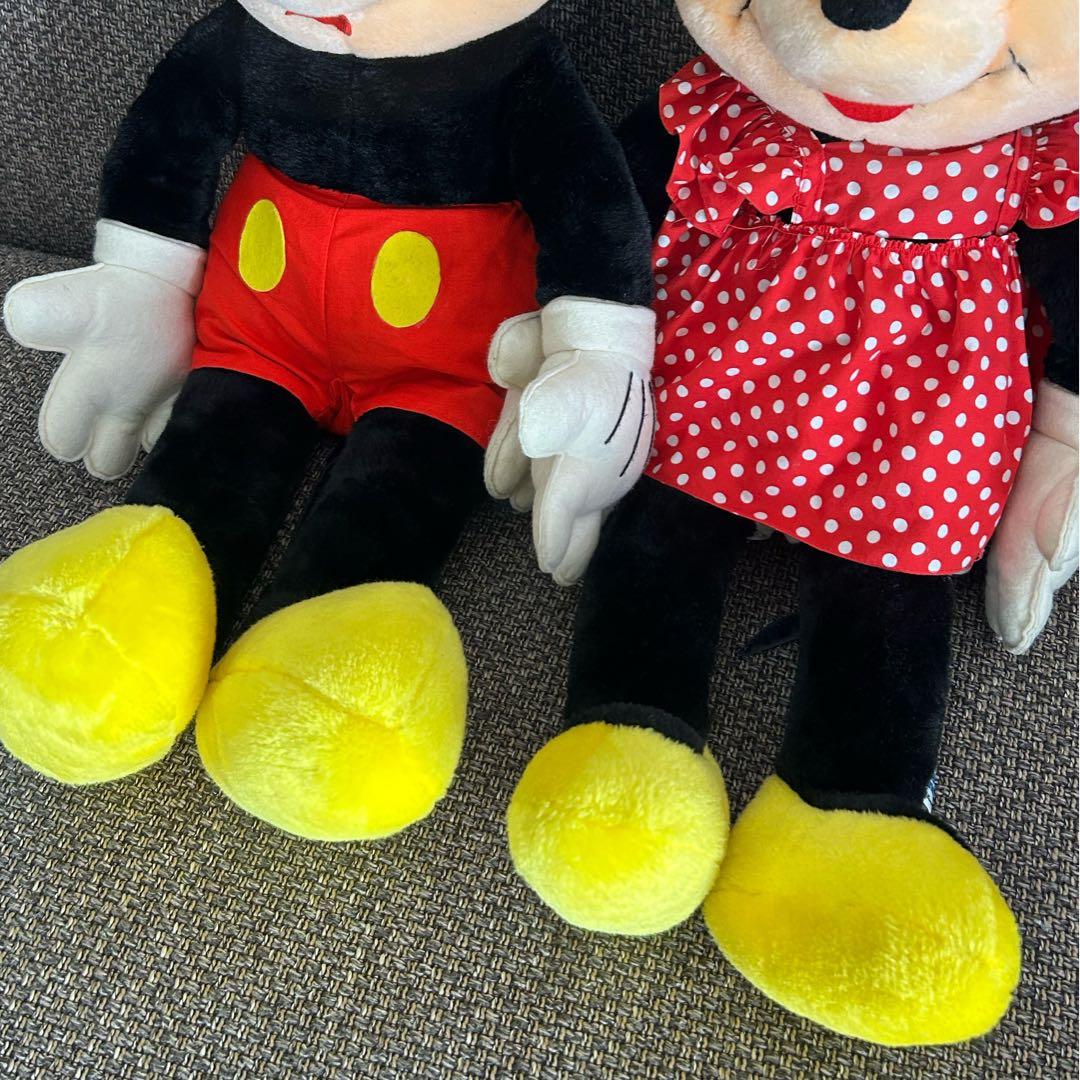 ディズニーヴィンテージミッキー&ミニーマウス大サイズぬいぐるみ約70cm日本製