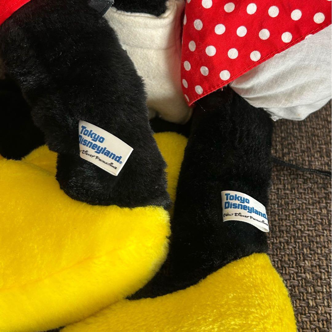 ディズニーヴィンテージミッキー&ミニーマウス大サイズぬいぐるみ約70cm日本製