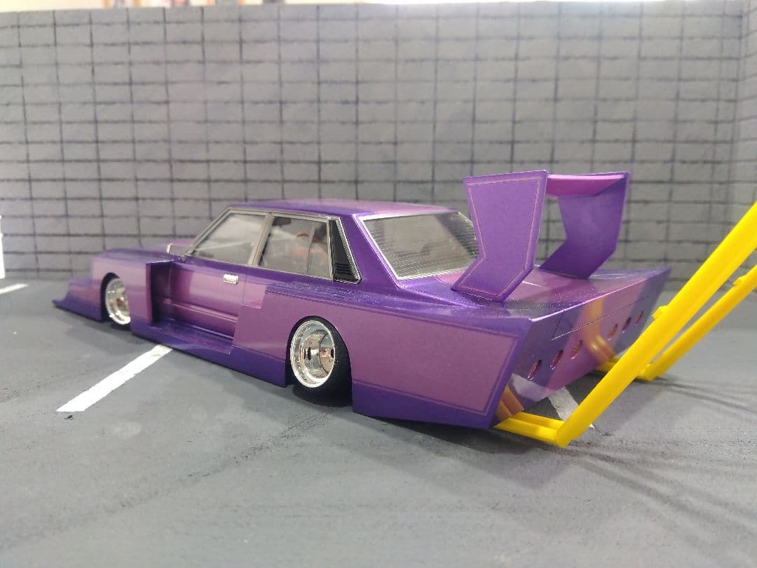 紫*音様 アオシマ1/24グロリア街道レーサー旧車シルエット族車グラチャンセドリ