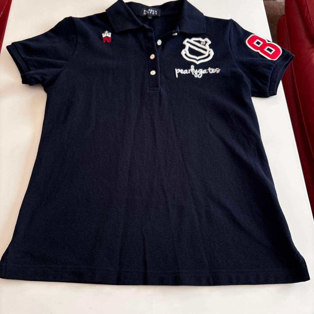 PEARLY GATES ネイビー ポロシャツ 1 - メルカリ