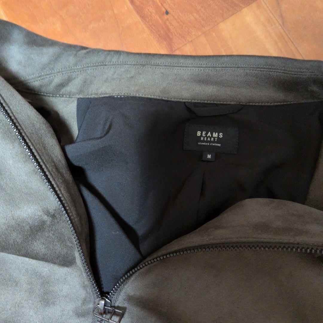 BEAMS オリーブ スエード風ジャケット M - メルカリ