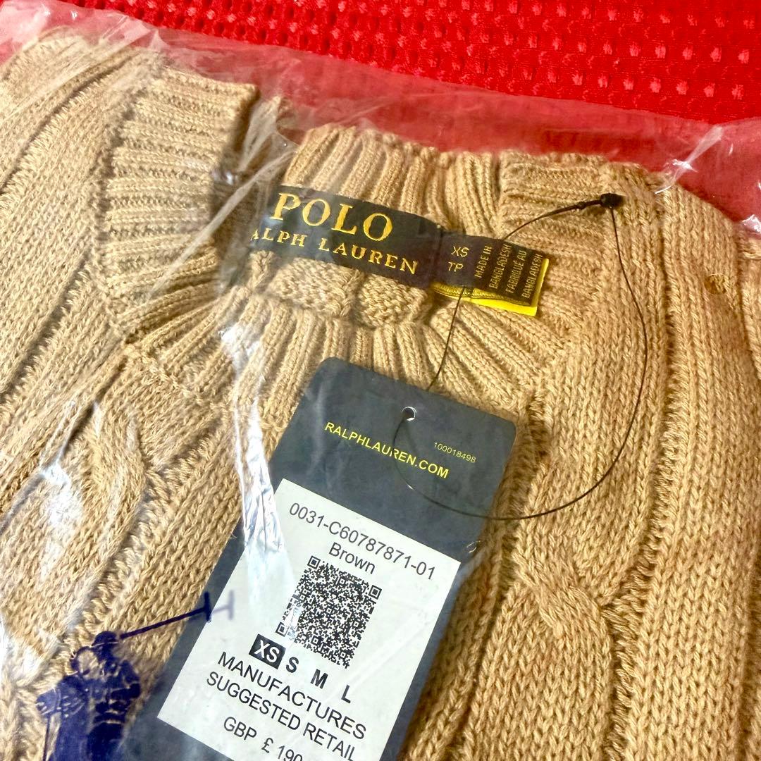 人気【新品正規品】ポロラルフローレンケーブルニットセーター綿