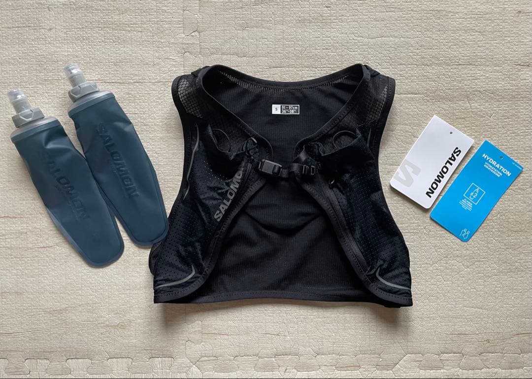 SALOMON サロモン pulse 2 美品 フラスク未使用 ランニングベスト SALOMON（サロモン） ユニセックス ハイドレーションベスト ランニング