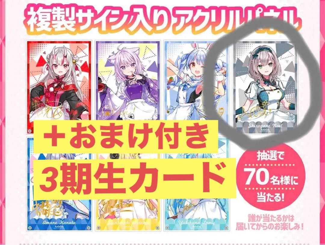 【希少品】白銀ノエル【サイン入りアクリルパネル】