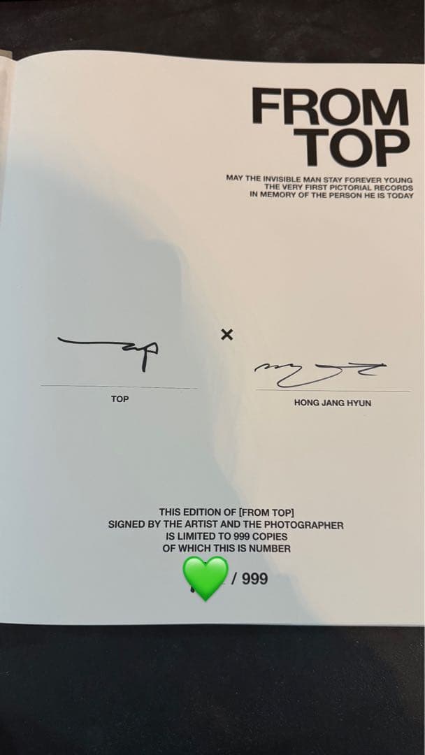 FROM TOP BIGBANG 初回限定版　限定999冊　韓国版　トップ　公式