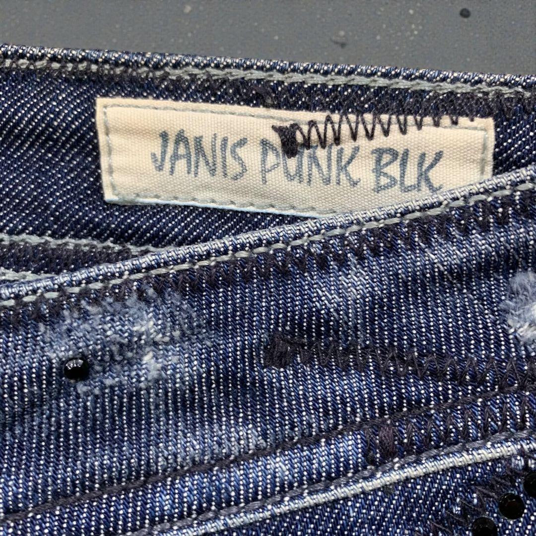 00s 平成ギャル ギャル男 フレアデニム ラインストーン Y2K グランジ