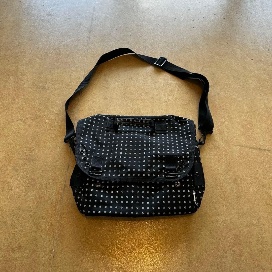 90s オールド　ステューシー　メッセンジャー　バッグ　Y2K チェック　柄　黒 90s オールド ステューシー メッセンジャー バッグ Y2K チェック 柄 黒