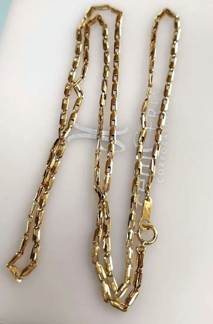 k18　デザインネックレス　ロング　60㎝　6.86ｇ　メンズレディース