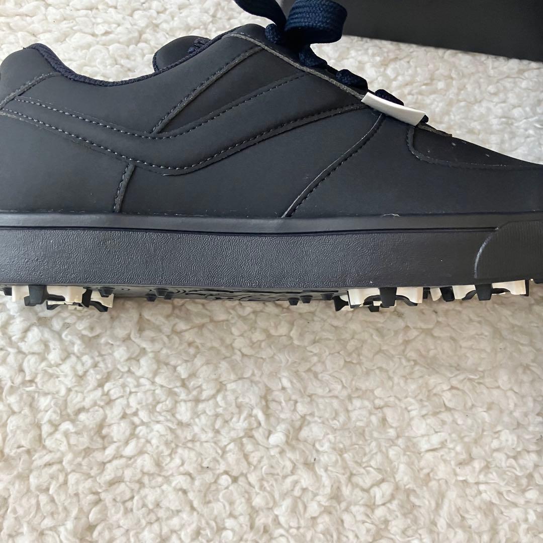 新品【パーリーゲイツ】定番 ローカット ゴルフシューズ 紺 22.5cm