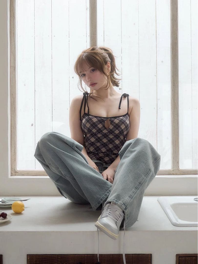 andmary Nadia check swimsuit 水着 アンドマリー