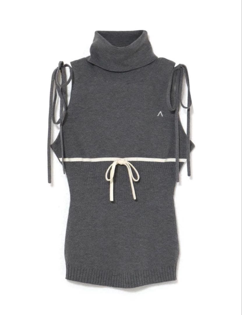 トップス andmary Adele ribbon tank gray andmary Adele ribbon tank Black - メルカリ