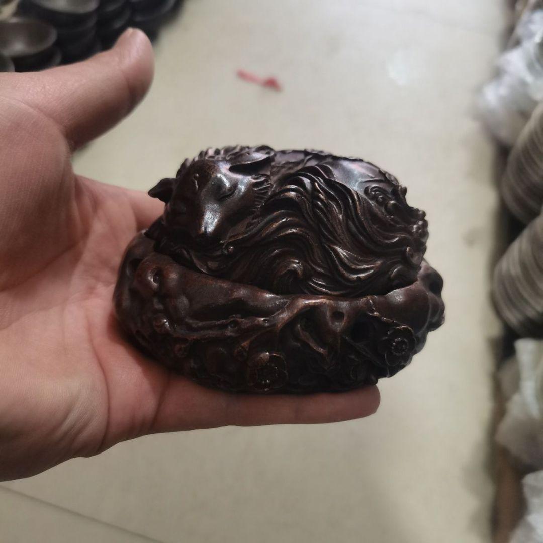 銅製 狐香炉 茶台薫香炉 香道具 工芸品 置物 銅製 狐香炉 茶台薫香炉 香道具 工芸品 置物 銅製 狐香炉 茶台薫香炉