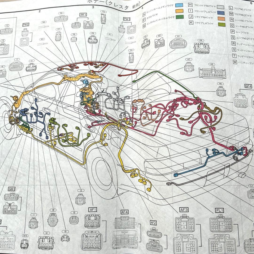 入手困難 TOYOTA マークⅡ チェイサー クレスタ 配線図集 マニュアル