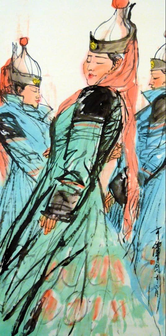 青い故郷 人物水墨画 中国の少数民族文化 - メルカリ