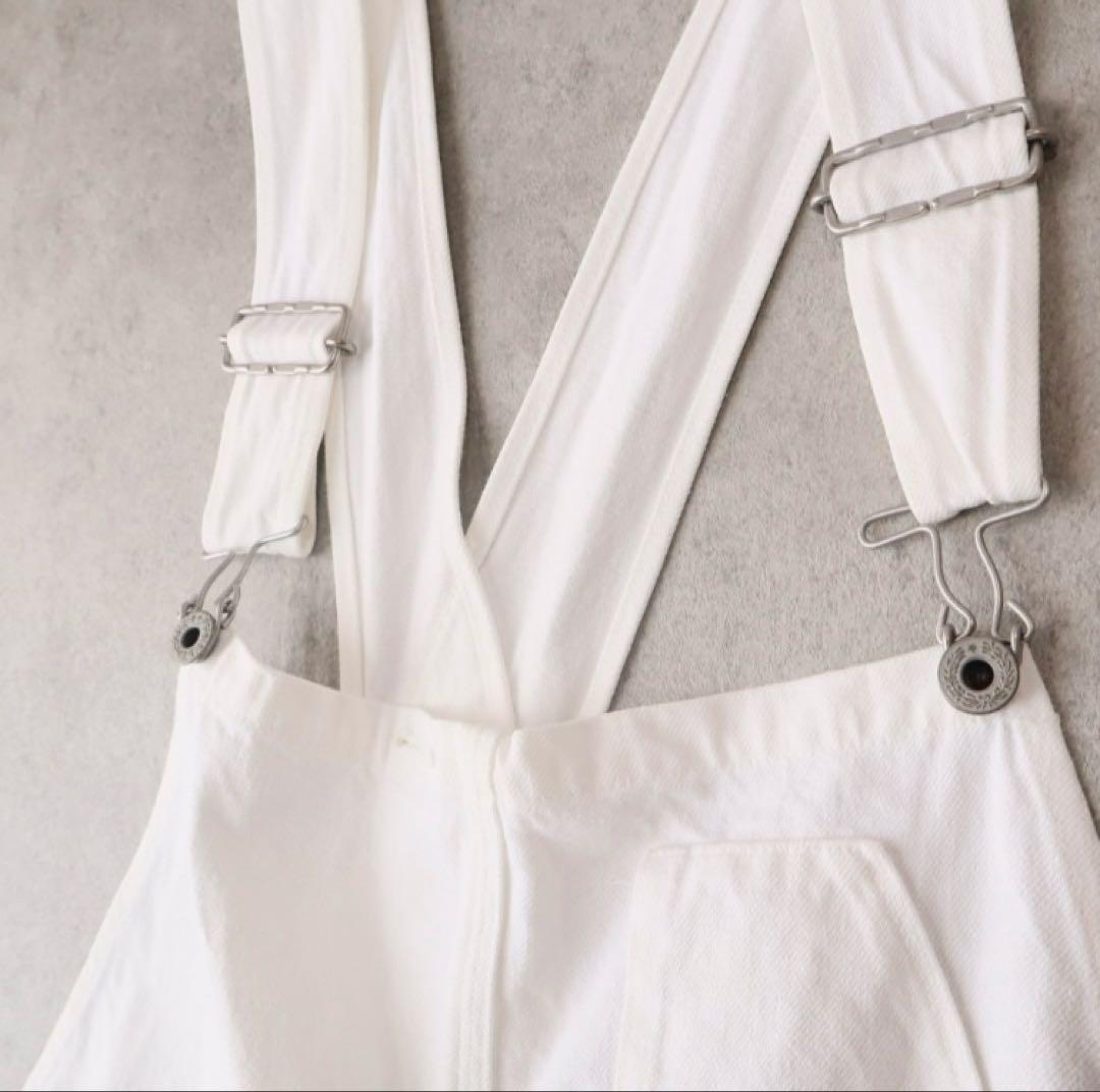 LENO 真っ白可愛いホワイトデニムサロペットオーバーオール サイズ3