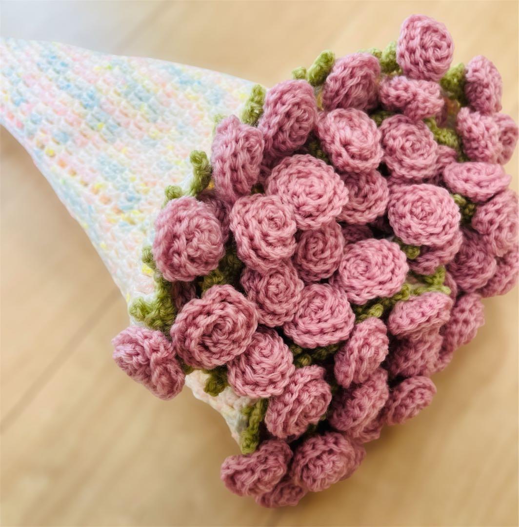 花束ブランケット バラ ピンクローズ ブーケ ストール - メルカリ