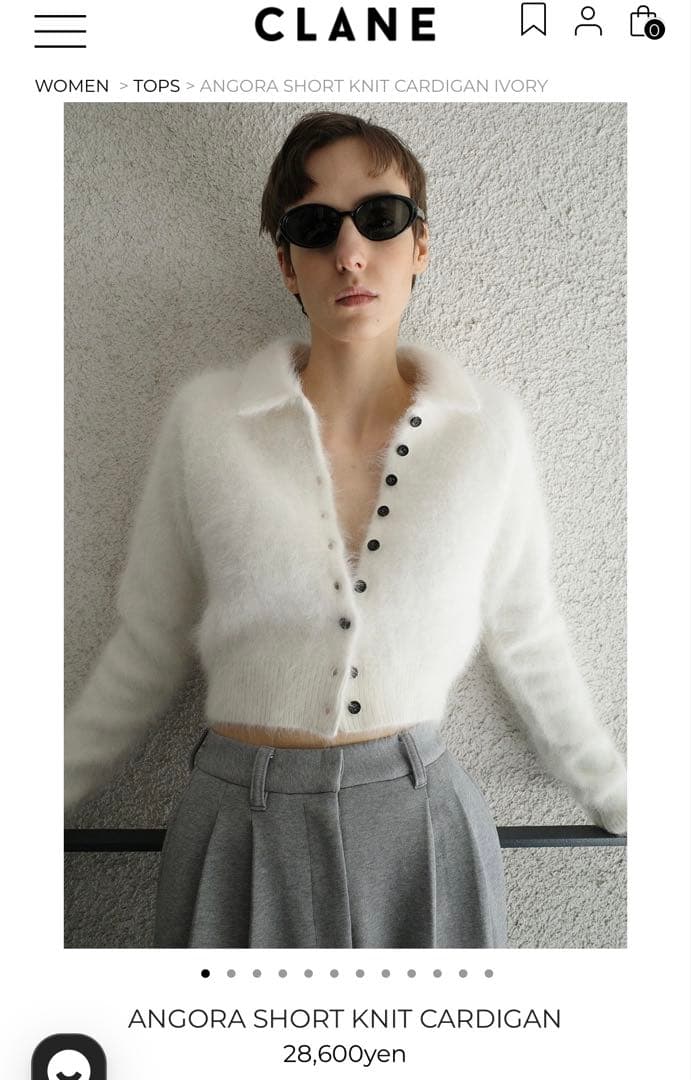 新品‼️CLANE ANGORA SHORT KNIT CARDIGAN ANGORA SHORT KNIT CARDIGAN｜TOPS(トップス)｜CLANE OFFICIAL ONLINE