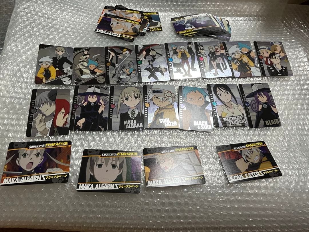 ソウルイーター　カードダス　60種類コンプリートセット　　マカ　ソウル ソウルイーター展事後通販 トレーディングメタリックポストカード（全