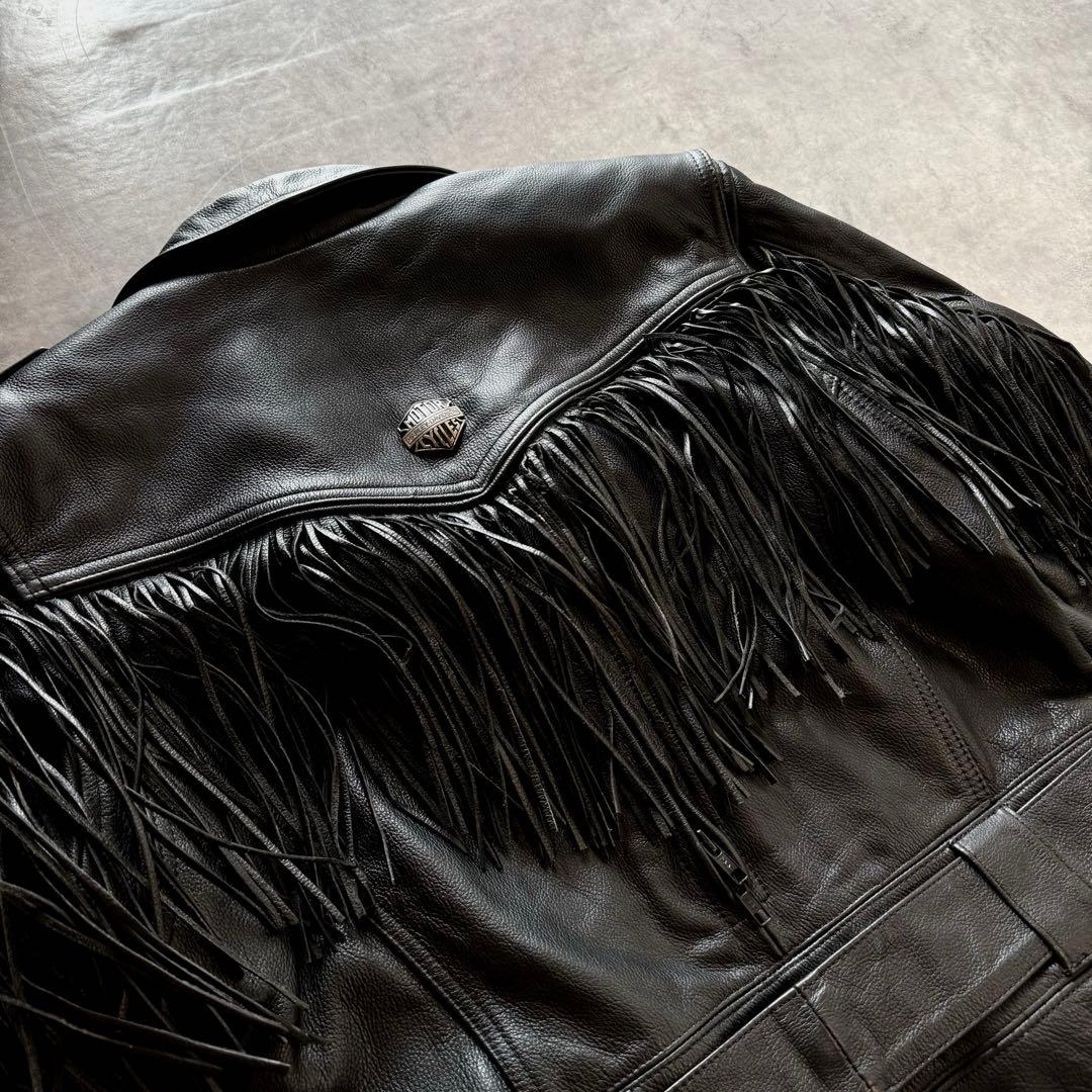 超希少】90s 短丈 ハーレーダビッドソン ライダースレザージャケット M