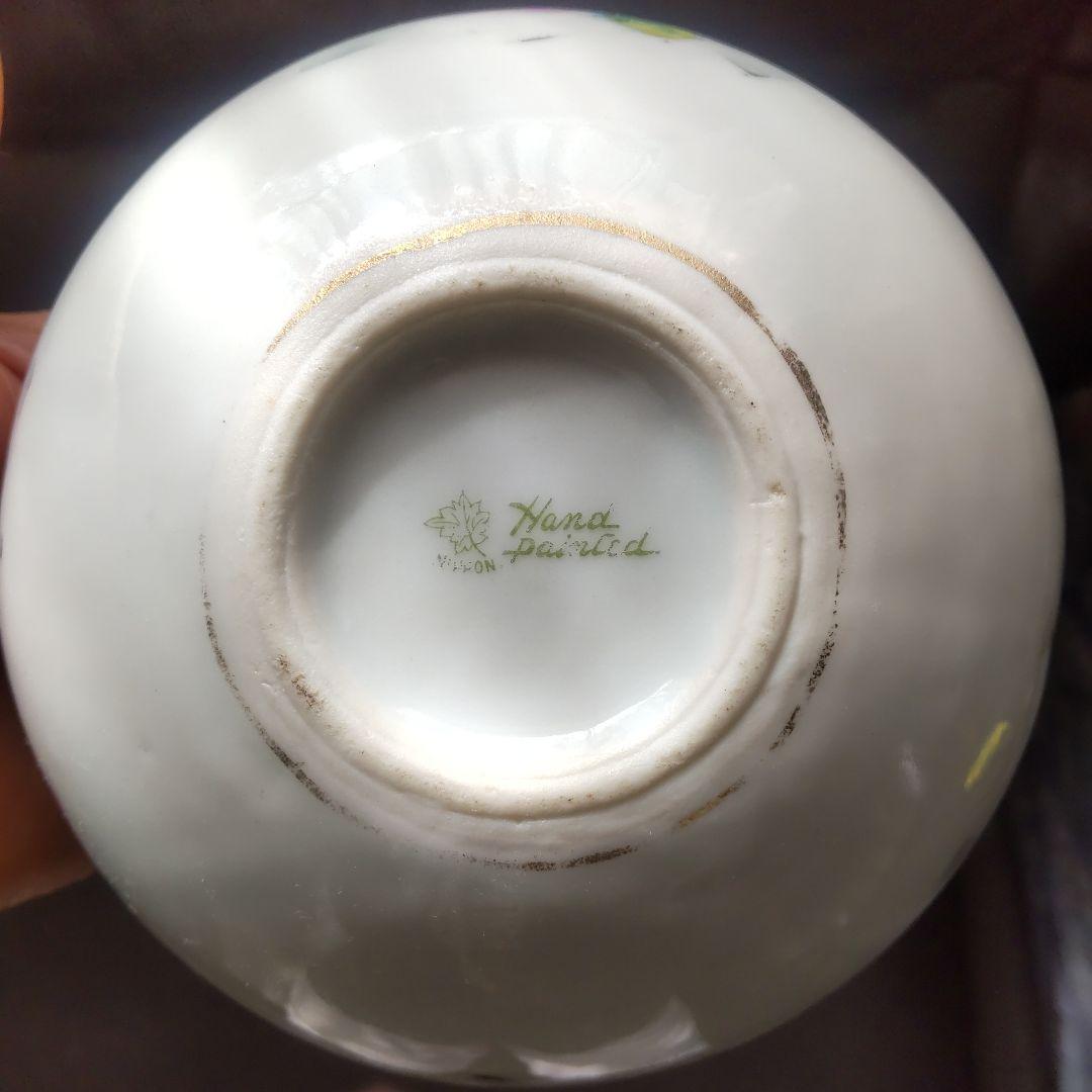 オールドノリタケ メープルリーフ バラの花柄 陶器ピッチャー - メルカリ