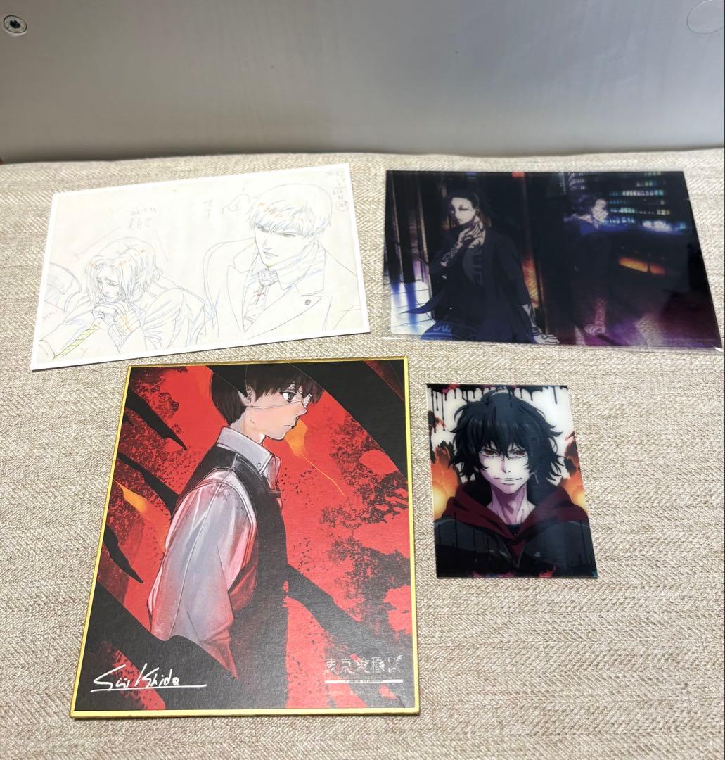 東京喰種EX 4セット 金木研色紙＆霧嶋絢都カード ウタクリアカード