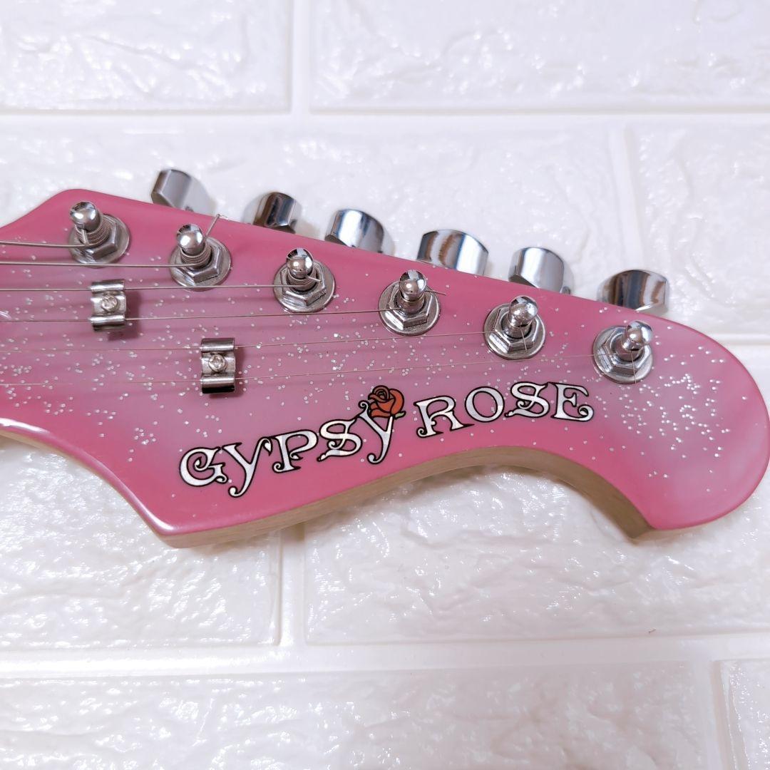 ジプシーローズ GYPSY ROSE エレキギター ピンク 初心者向け 美品