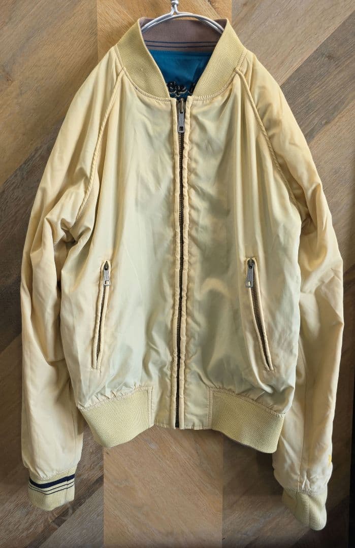 DIESEL ディーゼル スカジャン 青とクリーム色 1970年 美品 y11 - メルカリ