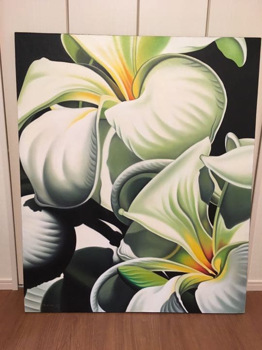 油絵 絵画 バリ 100✖️120cm 楽天市場】バリ絵画 アートパネル ロータス ＜100cm×120cm＞ ブルー 蓮