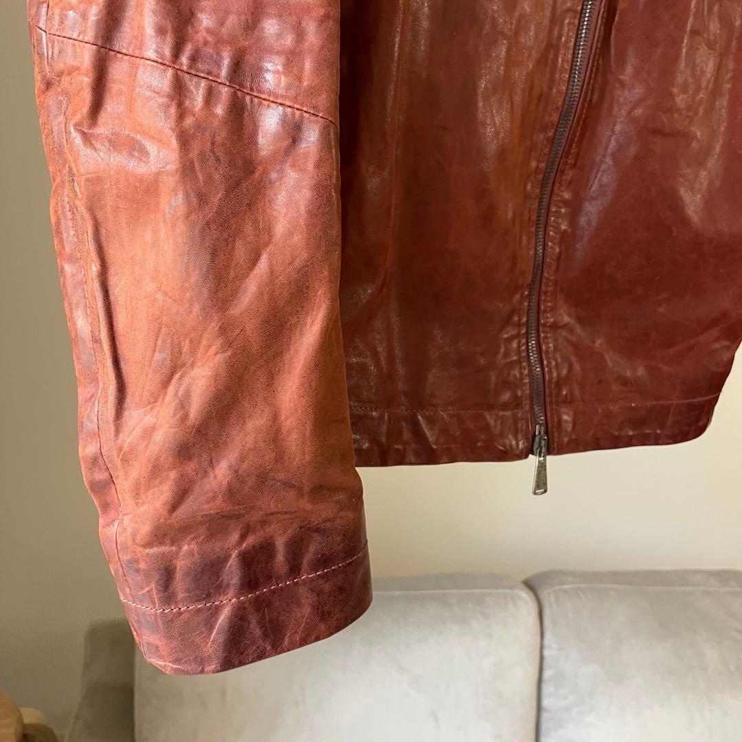 未使用級 10sei0otto ホースレザー ジャケット 44 イタリア製 馬革