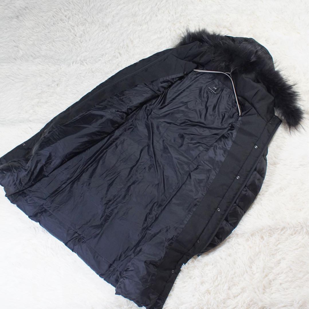 手洗い◎《23区》ダウンコート(42)黒 大きいサイズ Aライン オンワード