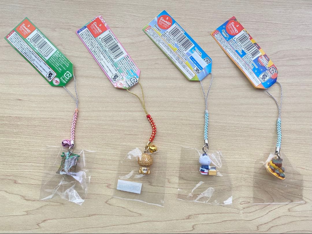 値下げ✧ハローキティ 根付けストラップ 4個セット 鎌倉限定 大仏