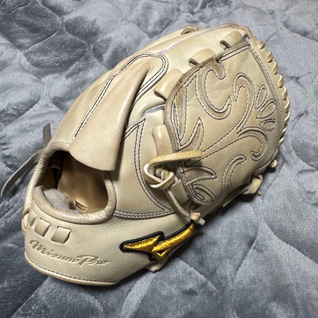 （値下げ交渉可）Mizuno Pro 硬式・軟式兼用グローブ キャメル MIZUNO (ミズノ) 硬式グローブ 約27cm キャメル Mizuno Pro 内野用