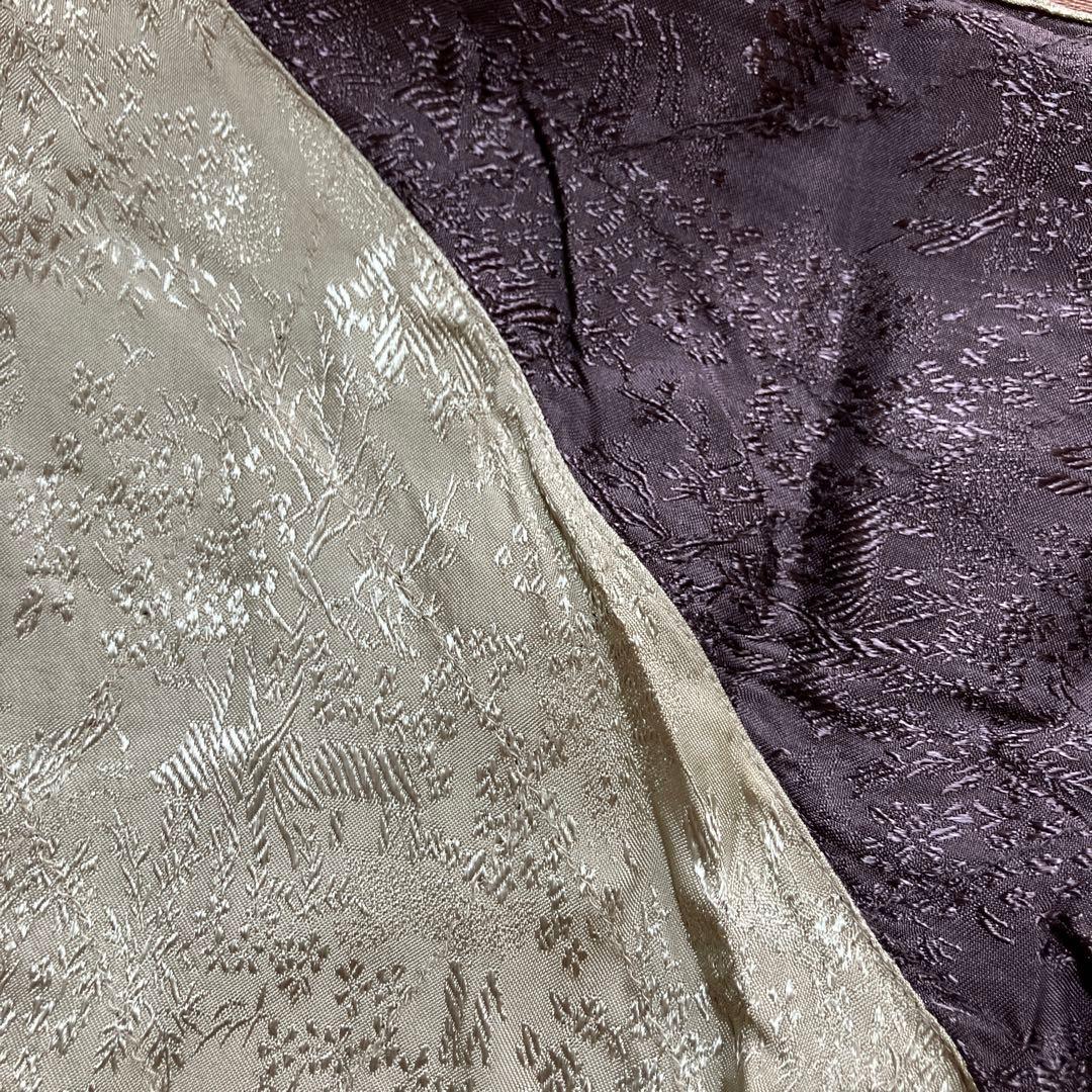 スカジャン リバーシブル レーヨン ジャガード織り 和柄 牛若丸 弁慶