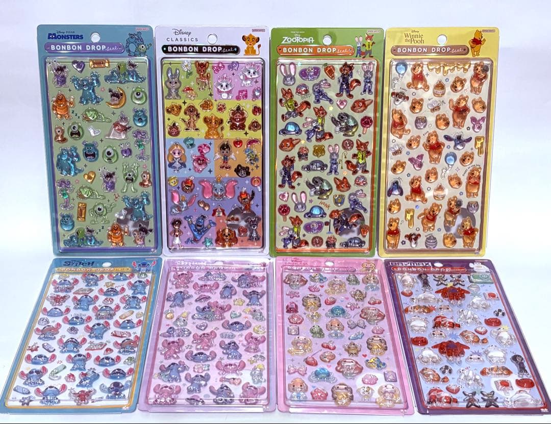 【希少】正規品 ボンボンドロップシール ディズニー8種セット コンプリート 国内正規品】ディズニーボンボンドロップシール8柄コンプリート - メルカリ