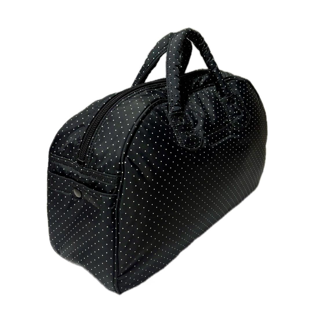 美品！ヘッドポーター ブラックビューティー ドット柄 ボストンバッグ