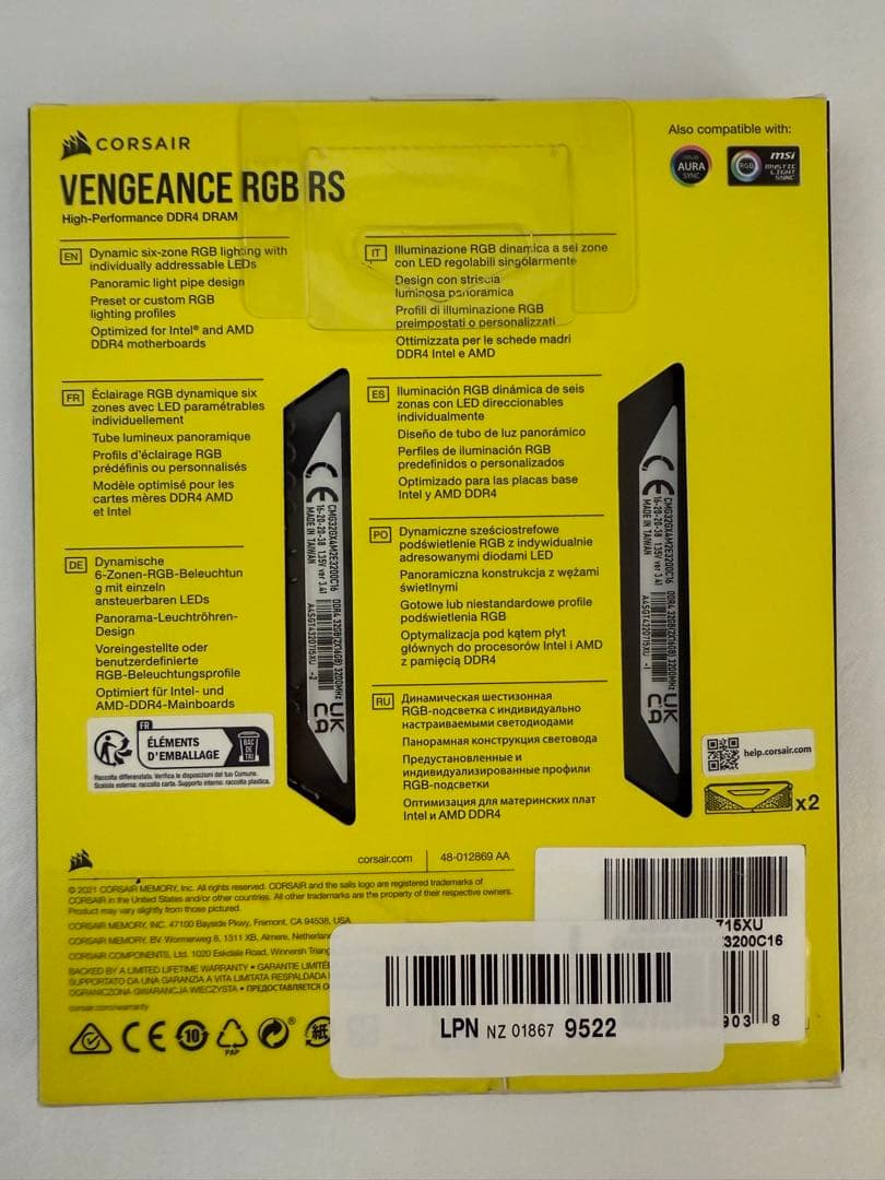 yosi宗様Corsair Vengeance RGB RS DDR4 32GB